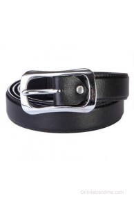 Royal County of Berkshire Polo Club Women Casual Black Texas Leatherite Belt(Black-02)
